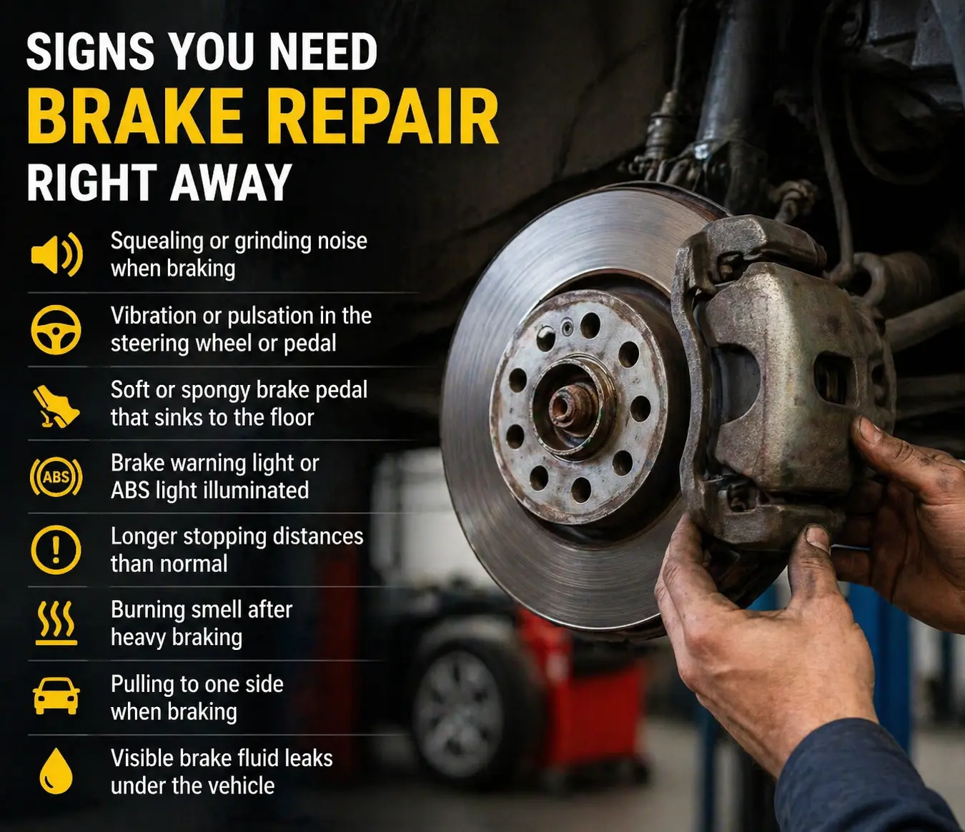 Sign of Brake Repair in Plano