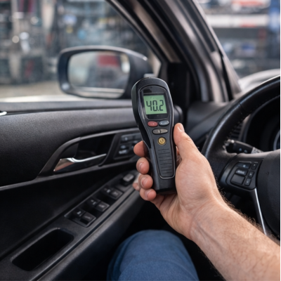 Final Cooling Check - Auto AC Condenser Repair in Plano