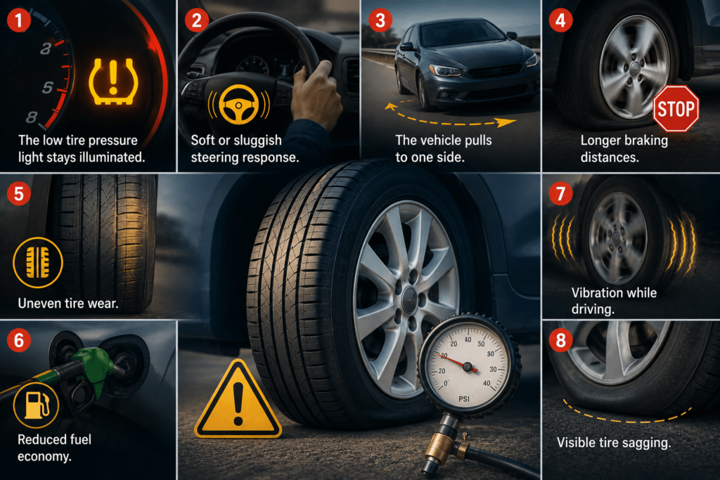 Common Warning Signs of Low Tire Pressure