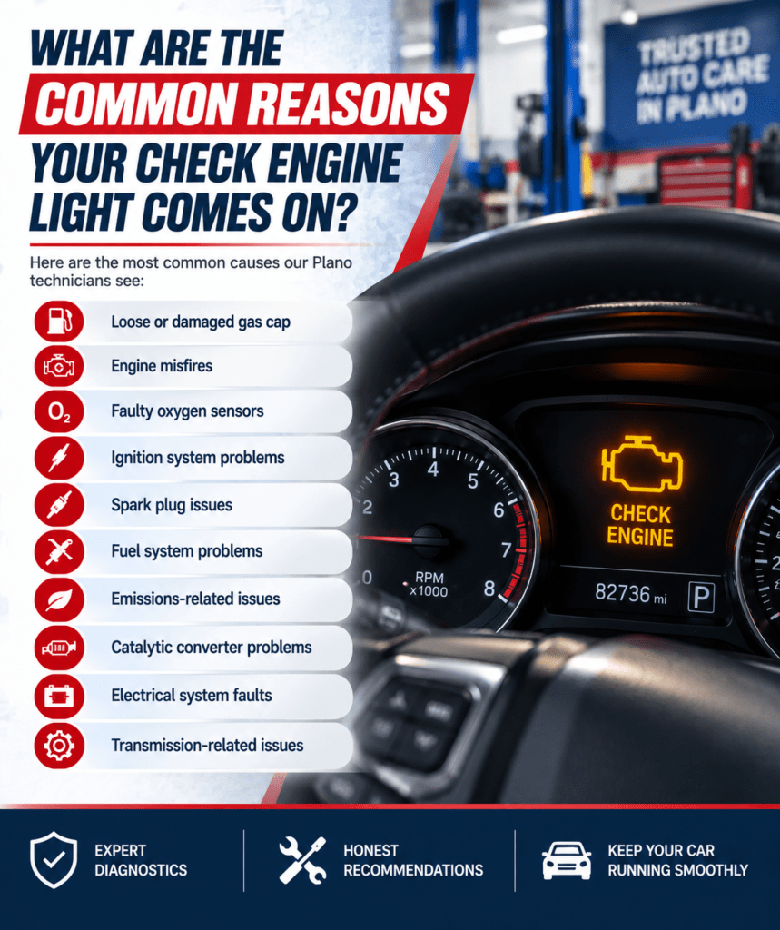 reasons why you need service when engine light on