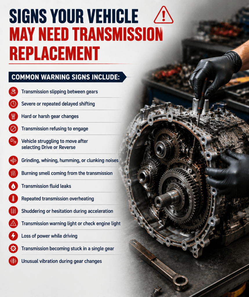Signs Vehicle Need Transmission Replacement