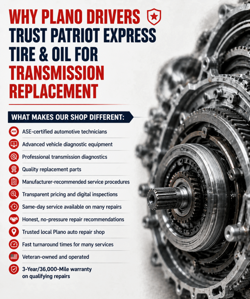 why drivers trust patriot express for transmission replacement