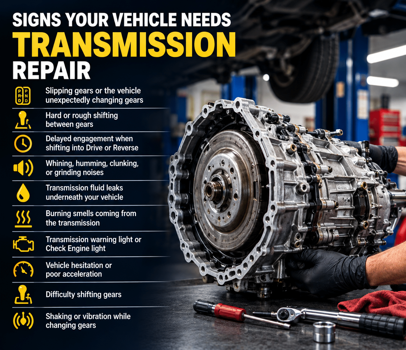 transmission repair warning signs