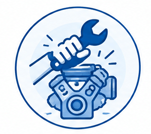 Engine repair completion and verification using professional automotive tools