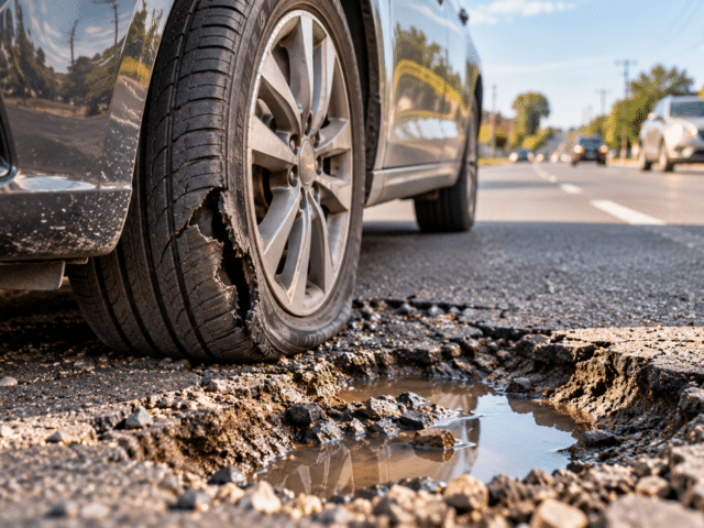 Tire Damaged By Pothole? The Hidden Damage Most Drivers Notice Too Late